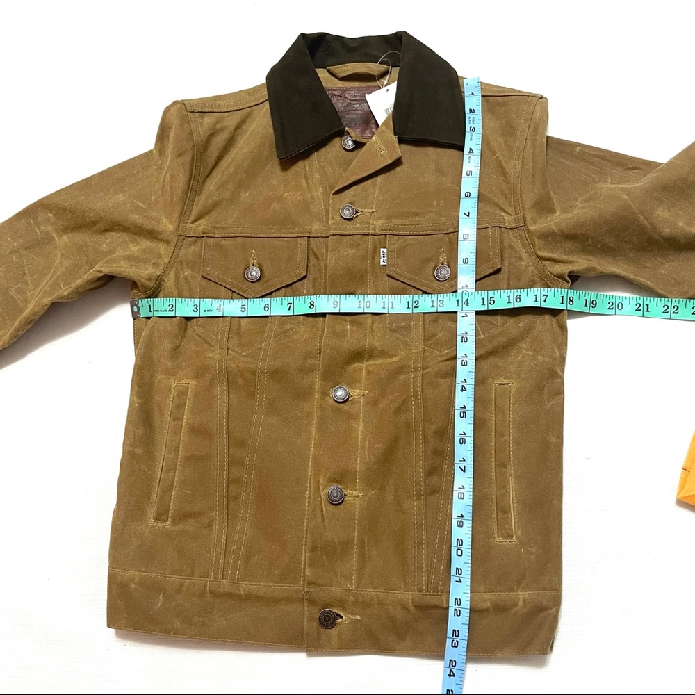 Filson x Levi's Tin Cloth Oil Trucker Jacket Sz S - Picture 10 of 15